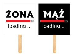 Foto rekwizyty Żona / Mąż - 2 szt.