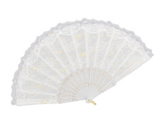 Wachlarz biały - 24 cm - 1 szt.