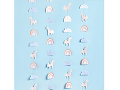 Dekoracja wisząca Jednorożec - 8.5cm x 5 m - 1 szt.