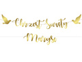 Baner z napisem Chrzest Święty złoty + imię