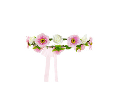 Kwiatowy diadem z wstążką