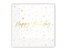 Serwetki urodzinowe Happy Birthday - 33 cm - 20 szt.