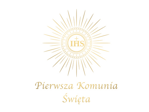 Pokrowiec na krzesło z matowej tkaniny I Komunia Święta - 1 szt.