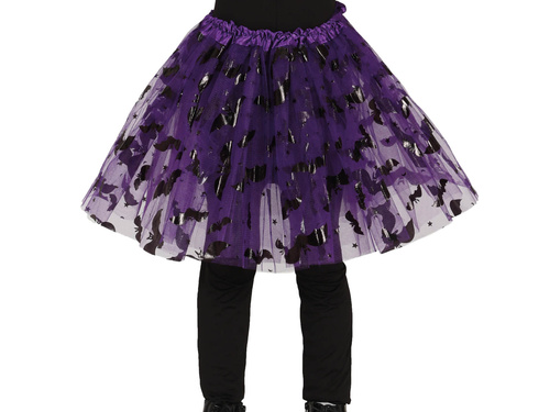 Spódniczka fioletowa z nietoperzami - 30 cm - 1 szt.