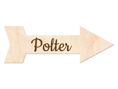 Zawieszka drewniana Polter - 45 x 15 cm - 1 szt.