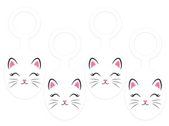 Zawieszki na butelki Kotek - 8 szt.