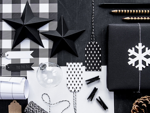 Klamerki drewniane czarne - 10 szt.