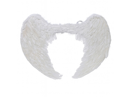 Zestaw skrzydła anioła białe 96 x 75 cm oraz Aureolka