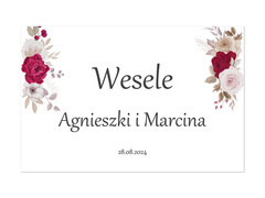 Plakat Weselny personalizowany - 60x40 cm