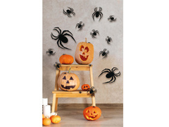 Dekoracja pająki na Halloween - 8 szt.