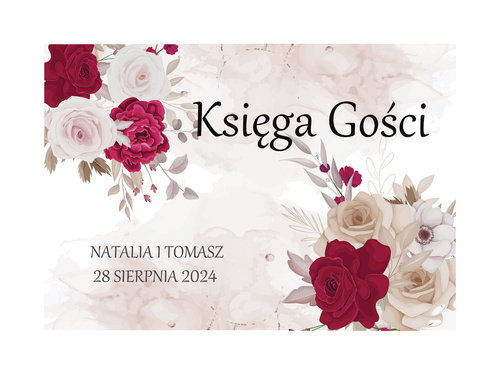 Personalizowana naklejka na księgę gości weselnych - 1 szt.