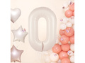 Balon foliowy kremowa cyfra 0 - 100 cm - 1 szt.