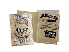 Kartka na osiemnaste urodziny - 1 szt.