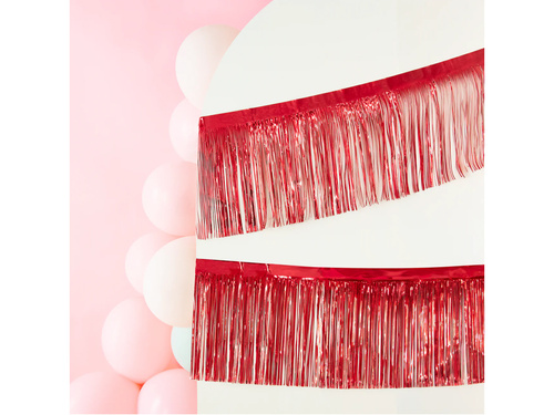 Kurtyna - zasłona czerwona - 30 cm x 300 cm