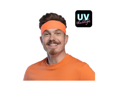 Opaska na głowę retro neonowa pomarańczowa