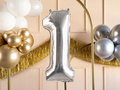 Balon foliowy cyfra 1 jeden - 72 cm - 1 szt.