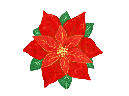 Serwetki bożonarodzeniowe Gwiazda betlejemska - 10 szt.