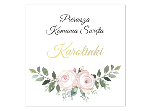 Zaproszenia personalizowane na I Komunię Świętą - 6 szt.