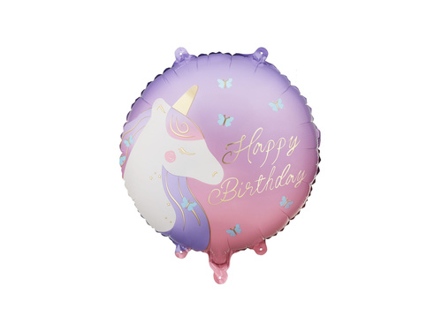 Balon foliowy Jednorożec - 35x35 cm - 1 szt.