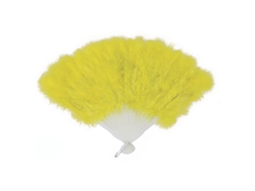 Wachlarz z piór żółty - 1 szt.