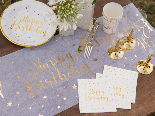 Serwetki urodzinowe Happy Birthday - 25 cm - 20 szt.