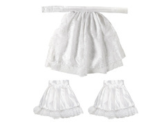 Żabot koronkowy z mankietami - 3 szt.