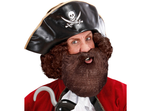 Broda z wąsami brązowa - 1 szt.