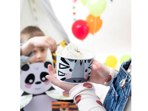 Kubeczki papierowe do lodów Zwierzątka - 150 ml - 4 szt.