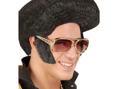 Bokobrody czarne Elvis - 1 para