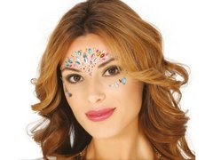 Samoprzylepne klejnociki na twarz kolorowe - 1 op.