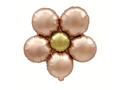 Balon foliowy Kwiat złoty róż - 40 cm - 3 szt.