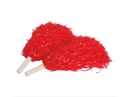 Pompony cheerleaderki czerwone - 2 szt.