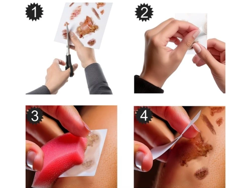 Tatuaże zmywalne Blizny na Halloween - 14 szt.