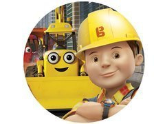 Dekoracyjny opłatek tortowy Bob Budowniczy - 20 cm