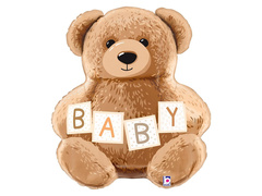 Balon foliowy pluszowy Miś - 49x58 cm - 1 szt.