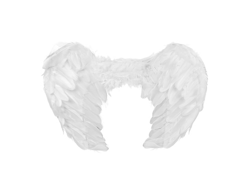 Zestaw skrzydła anioła białe 48 x 28 cm oraz Aureolka