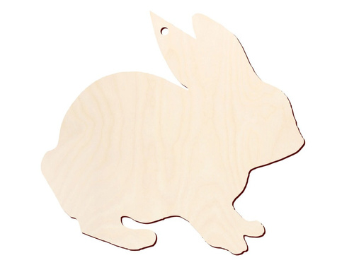 Zawieszka drewniana Zajączek - 10 cm - 1 szt.