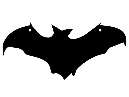 Papierowy nietoperz na Halloween 14-17 cm - 1 szt.