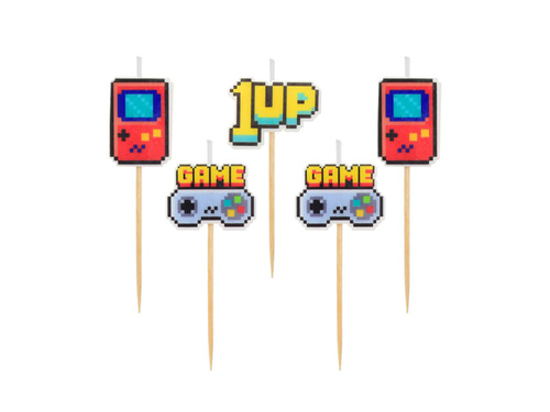 Świeczki pikery Game On - 5 szt.