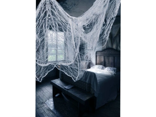 Biała siatka na Halloween - 76 x 228 cm - 1 szt.