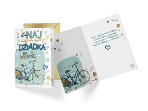 Kartka z kopertą na Dzień Dziadka - 1 szt.
