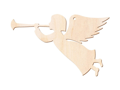 Zawieszka drewniana Aniołek - 10,5 cm - 1 szt.