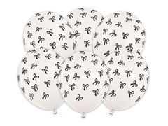 Zestaw balonów lateksowych kokardki - 30 cm - 6 szt.