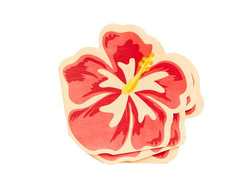 Serwetki tropikalne Kwiaty - 16,5 cm - 16 szt.