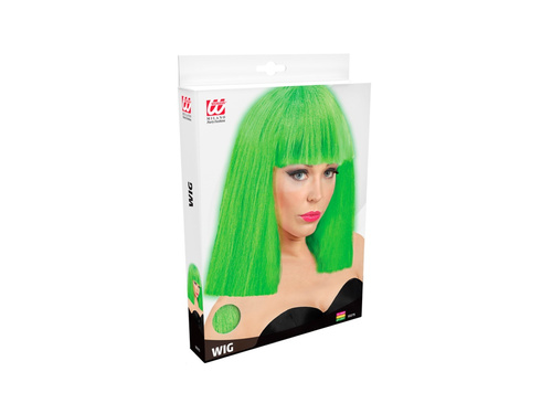 Neonowo zielona peruka Showgirl