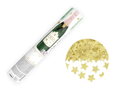 Tuba szampan złota strzelająca złotymi gwiazdkami - 20 cm - 1 szt.