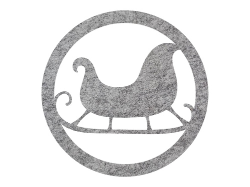 Podstawka pod kubek - Sanie - 10 cm - 4 szt.