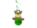 Dekoracja wisząca świderek Renifer - 19 cm - 1 szt.