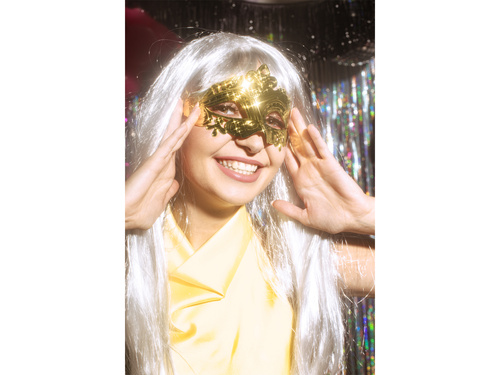 Maska karnawałowa wenecka złota - 1 szt.