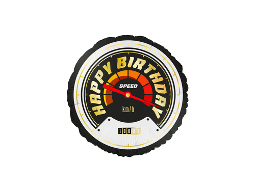 Balon foliowy Happy Birthday - 45 cm - 1 szt.